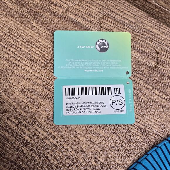 Sea-Doo Royal Blue Fade Striped Women's 6" Board Short Size Small NWT - Picture 11 of 14